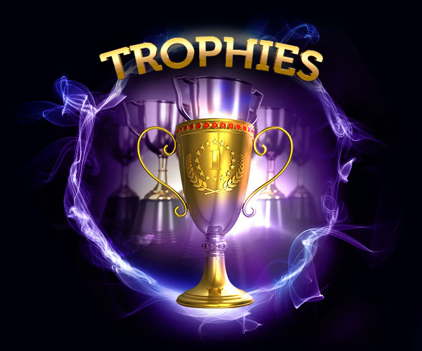 Earn trophies by playing your favourite games!